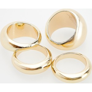 Reserved - Zestaw pozłacanych pierścionków - złoty