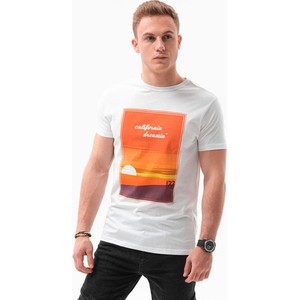 T-shirt Ombre w młodzieżowym stylu z krótkim rękawem z nadrukiem