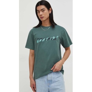 Zielony t-shirt The Kooples z bawełny w młodzieżowym stylu z nadrukiem