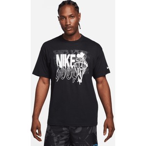 Czarny t-shirt Nike z bawełny z krótkim rękawem