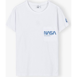 T-shirt Nasa w sportowym stylu z krótkim rękawem z bawełny