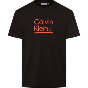 T-shirt Calvin Klein w stylu klasycznym z nadrukiem