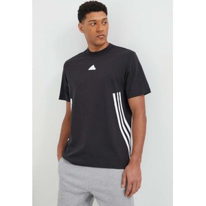 T-shirt Adidas z nadrukiem z bawełny w sportowym stylu