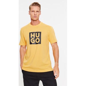 Żółty t-shirt Hugo Boss w młodzieżowym stylu