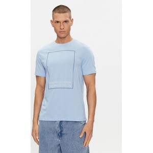 Niebieski t-shirt Armani Exchange w stylu casual z krótkim rękawem