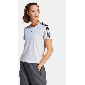 Bluzka Adidas z okrągłym dekoltem z krótkim rękawem w sportowym stylu