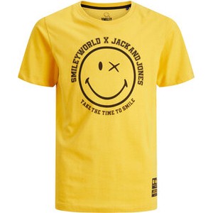 Żółta koszulka dziecięca Jack&jones Junior dla chłopców