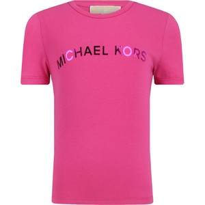 Różowa bluzka dziecięca Michael Kors Kids z bawełny