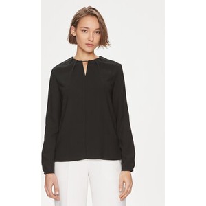 Czarna bluzka Calvin Klein w stylu casual z długim rękawem