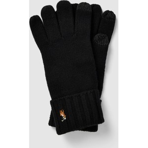 Czarne rękawiczki POLO RALPH LAUREN