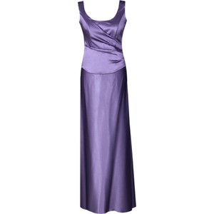 Fioletowa sukienka Fokus z okrągłym dekoltem