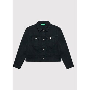 Czarna kurtka dziecięca United Colors Of Benetton z jeansu
