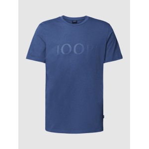 Granatowy t-shirt Joop! w młodzieżowym stylu z nadrukiem