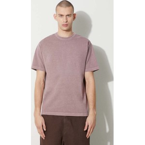 Fioletowy t-shirt Carhartt WIP z bawełny w stylu casual