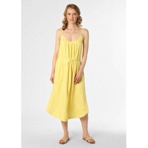 Żółta sukienka Mos Mosh z dekoltem w kształcie litery v w stylu casual na ramiączkach