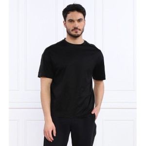 Czarny t-shirt Emporio Armani z krótkim rękawem z bawełny