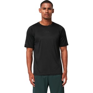 Czarny t-shirt Oakley w stylu casual z krótkim rękawem