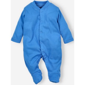 NINI Pajac niemowlęcy z bawełny organicznej dla chłopca niebieski