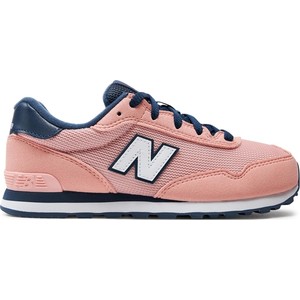 Różowe buty sportowe New Balance z płaską podeszwą sznurowane