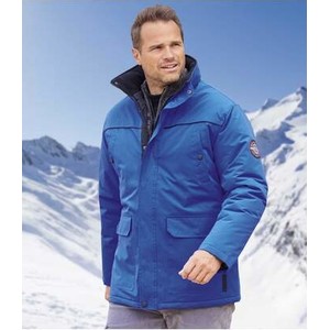 Niebieska kurtka Atlas For Men w stylu casual z polaru