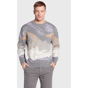 Sweter Levis z nadrukiem w młodzieżowym stylu z okrągłym dekoltem