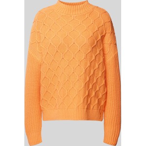 Pomarańczowy sweter comma, z bawełny