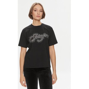 Czarny t-shirt Juicy Couture z okrągłym dekoltem
