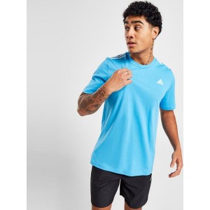 Niebieski t-shirt Adidas z krótkim rękawem w sportowym stylu