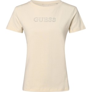 T-shirt Guess z krótkim rękawem w młodzieżowym stylu z okrągłym dekoltem