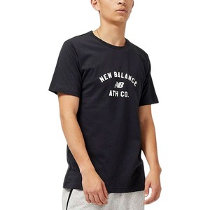T-shirt New Balance z krótkim rękawem z bawełny w młodzieżowym stylu