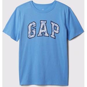 Niebieska koszulka dziecięca Gap z bawełny dla chłopców