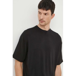 Czarny t-shirt Calvin Klein w stylu casual z jedwabiu