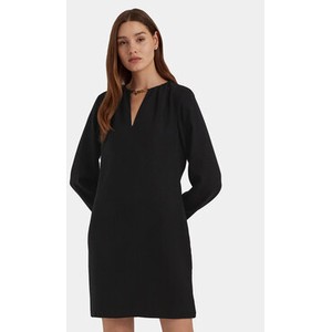 Czarna sukienka Ralph Lauren w stylu casual mini z długim rękawem