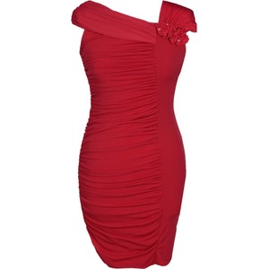 Czerwona sukienka - (#fokus z dzianiny