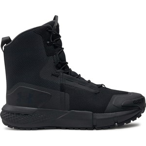 Czarne buty zimowe Under Armour w sportowym stylu sznurowane