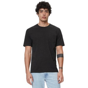 Czarny t-shirt Marc O'Polo z krótkim rękawem w stylu casual