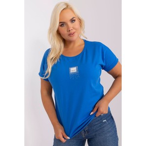 Niebieski t-shirt 5.10.15 w stylu casual z krótkim rękawem