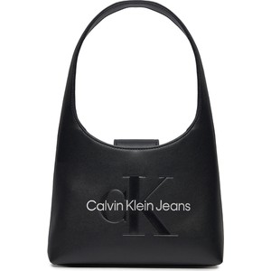 Czarna torebka Calvin Klein matowa na ramię