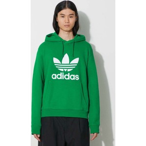 Zielona bluza Adidas Originals w sportowym stylu z bawełny