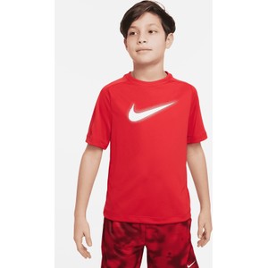Czerwona koszulka dziecięca Nike dla chłopców z dzianiny