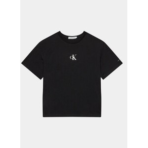 Czarna koszulka dziecięca Calvin Klein dla chłopców z jeansu