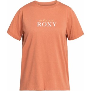 Pomarańczowy t-shirt Roxy z bawełny