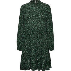 Zielona sukienka Kaffe w stylu casual z długim rękawem mini