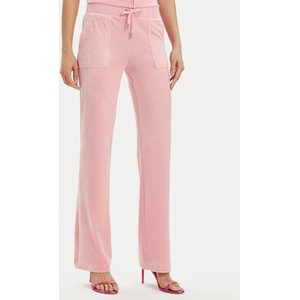 Różowe spodnie Juicy Couture z dresówki w stylu casual