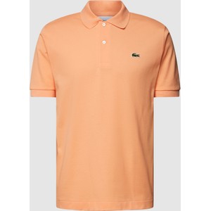 Pomarańczowy t-shirt Lacoste z krótkim rękawem