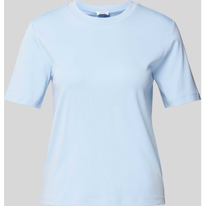 Niebieski t-shirt S.Oliver z okrągłym dekoltem w stylu casual