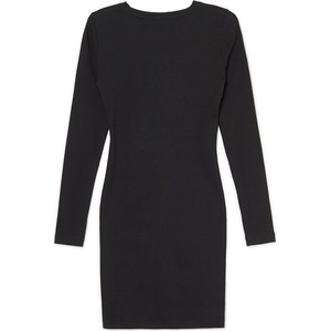 Czarna sukienka Cropp w stylu casual mini z długim rękawem