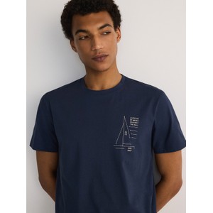 T-shirt Reserved z krótkim rękawem w młodzieżowym stylu z bawełny