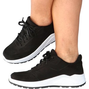 Czarne buty sportowe 4F z nubuku sznurowane