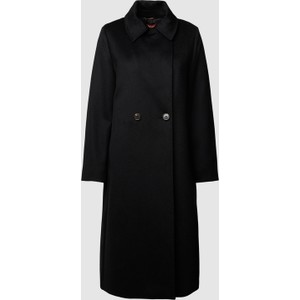 Czarny płaszcz Peek&Cloppenburg w stylu casual z wełny